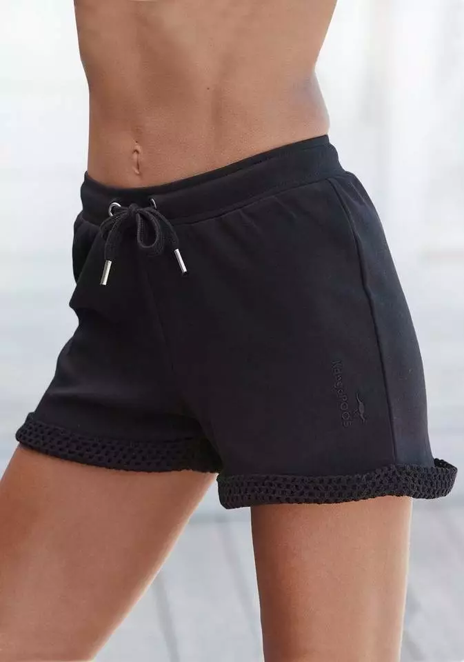 KangaROOS Shorts mit Lochmuster am Beinsaum Schwarz, Petrol 8 KangaROOS Shorts mit Lochmuster am Beinsaum Schwarz, Petrol – Bild 8
