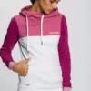 KangaROOS Kapuzensweatshirt mit modischer Kombination aus Color-Blocking und Streifen Beere-rose, Marine-nachtblau, Schwarz-weiß-hellgrau-meliert