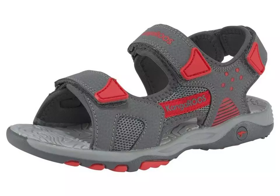 KangaROOS »K-Celtic« Sandale Grau-rot, Dunkelblau-lime 1 KangaROOS »K-Celtic« Sandale Grau-rot, Dunkelblau-lime