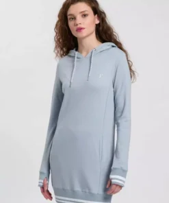 KangaROOS Longsweatshirt mit Kapuze und versteckten Eingrifftaschen - NEUE KOLLEKTION Graublau-meliert, Schwarz