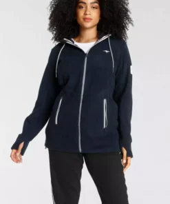 KangaROOS Fleecejacke Marine, Weinrot, Weinrot (Fleecejacke aus nachhaltigem Material)