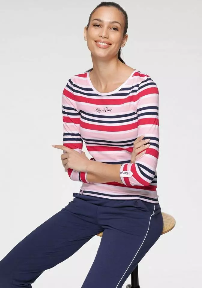 KangaROOS Langarmshirt im tollen Streifen-Design und Logo-Druck - NEUE KOLLEKTION Marine-petrol-coral-weiß, Rot-rosa-marine-weiß 9 KangaROOS Langarmshirt im tollen Streifen-Design und Logo-Druck - NEUE KOLLEKTION Marine-petrol-coral-weiß, Rot-rosa-marine-weiß – Bild 9