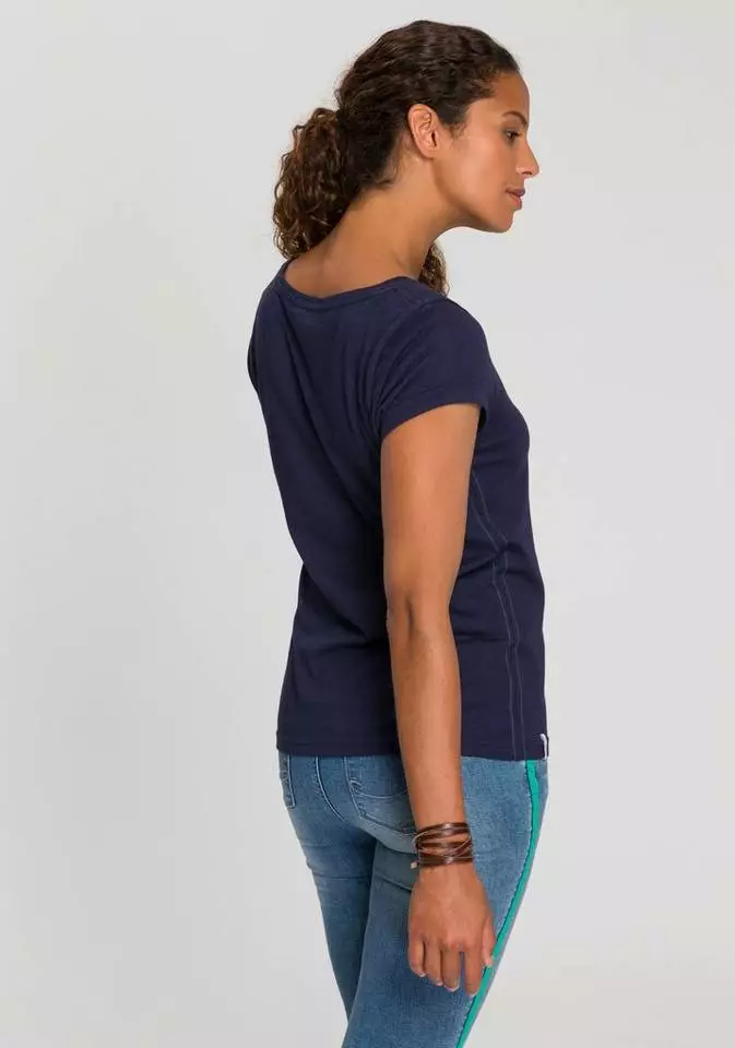 KangaROOS T-Shirt mit süßem aufgekrempleten Ärmalsaum Weiß, Rosa, Marine, Schwarz 2 KangaROOS T-Shirt mit süßem aufgekrempleten Ärmalsaum Weiß, Rosa, Marine, Schwarz – Bild 2