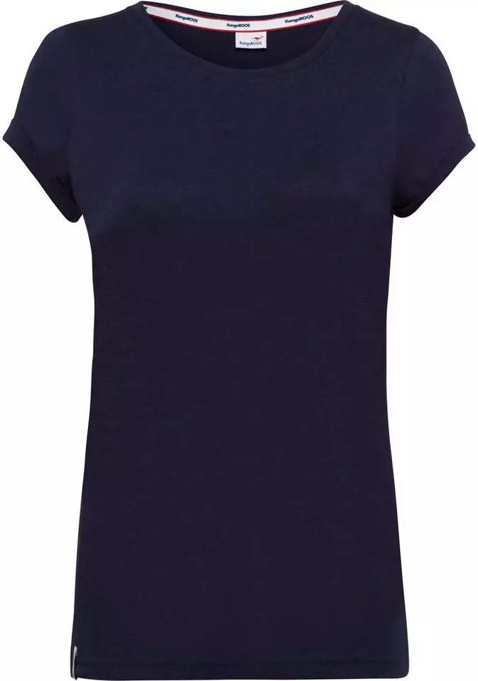 KangaROOS T-Shirt mit süßem aufgekrempleten Ärmalsaum Weiß, Rosa, Marine, Schwarz 5 KangaROOS T-Shirt mit süßem aufgekrempleten Ärmalsaum Weiß, Rosa, Marine, Schwarz – Bild 5