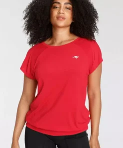 KangaROOS T-Shirt »Nachhaltige LENZING™ ECOVERO™ Viskose« Rot, Schwarz