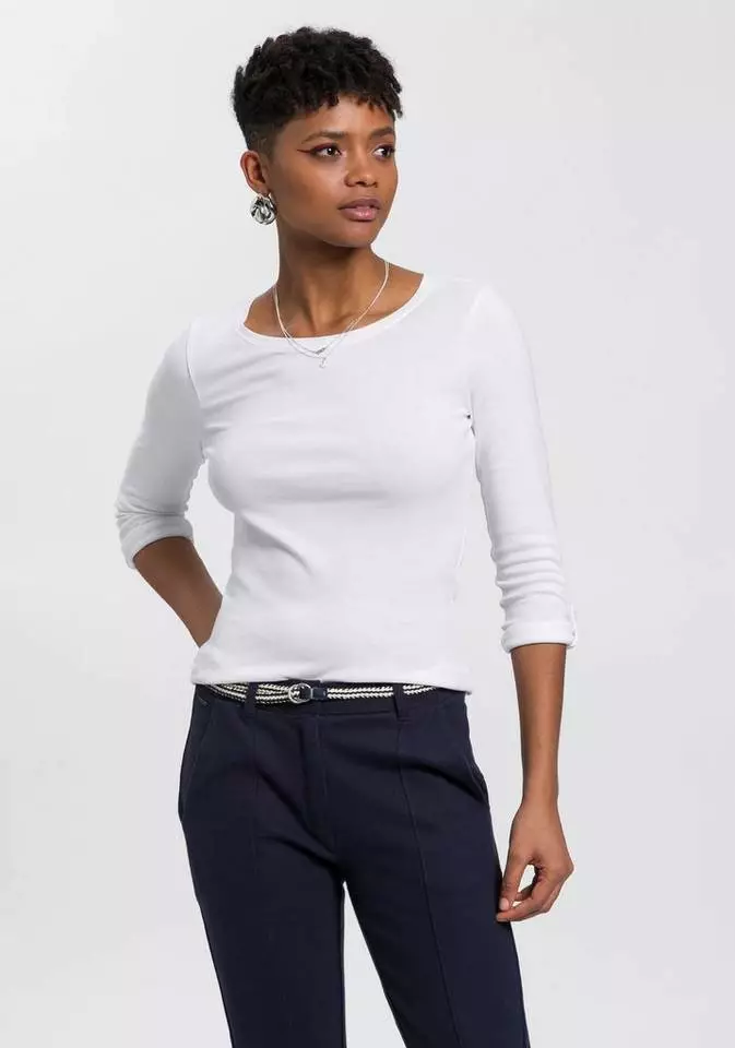 KangaROOS Langarmshirt mit fixierbaren turn-up Ärmel Schwarz, Blau, Weiß 7 KangaROOS Langarmshirt mit fixierbaren turn-up Ärmel Schwarz, Blau, Weiß – Bild 7