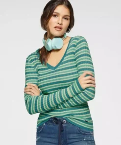 KangaROOS Strickpullover im aktuellen Ringelstreifen Pink-rosa-gestreift, Marine-bordeaux-gestreift, Gr&uuml;n-blau-gestreift -KangaROOS Verkaufsladen 6070dd31 5232 5f80 9a5d 4eb4d5ddcc71