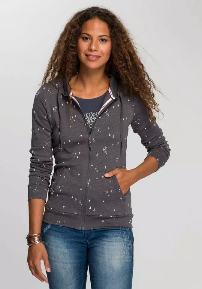 KangaROOS Shirtjacke in unterschiedlichen Print-Dessins Offwhite, Altrosa-meliert, Schwarz-gemustert, Marine 11 KangaROOS Shirtjacke in unterschiedlichen Print-Dessins Offwhite, Altrosa-meliert, Schwarz-gemustert, Marine – Bild 11