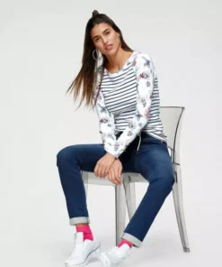 KangaROOS Langarmshirt im angesagtem Mustermix Schwarz, Wei&szlig;-marine-gestreift, Himbeere -KangaROOS Verkaufsladen 649323ec b524 56d0 8b47 f8c813e44954