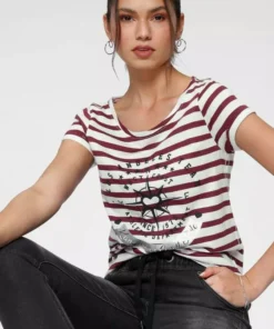 KangaROOS T-Shirt mit großem Metallic-Print vorne Marine-weiß-gestreift, Grau-weiß-gestreift, Bordeaux-weiß-gestreift 19 KangaROOS T-Shirt mit großem Metallic-Print vorne Marine-weiß-gestreift, Grau-weiß-gestreift, Bordeaux-weiß-gestreift -KangaROOS Verkaufsladen 660f3dc1 138d 54dc a057 57431269cf3d