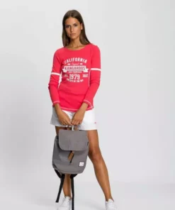 KangaROOS Langarmshirt mit Print Vorne und an Ärmeln Wei&szlig;, Koralle, Marine -KangaROOS Verkaufsladen 67c5ce36 9383 5571 8017 363947d15b55