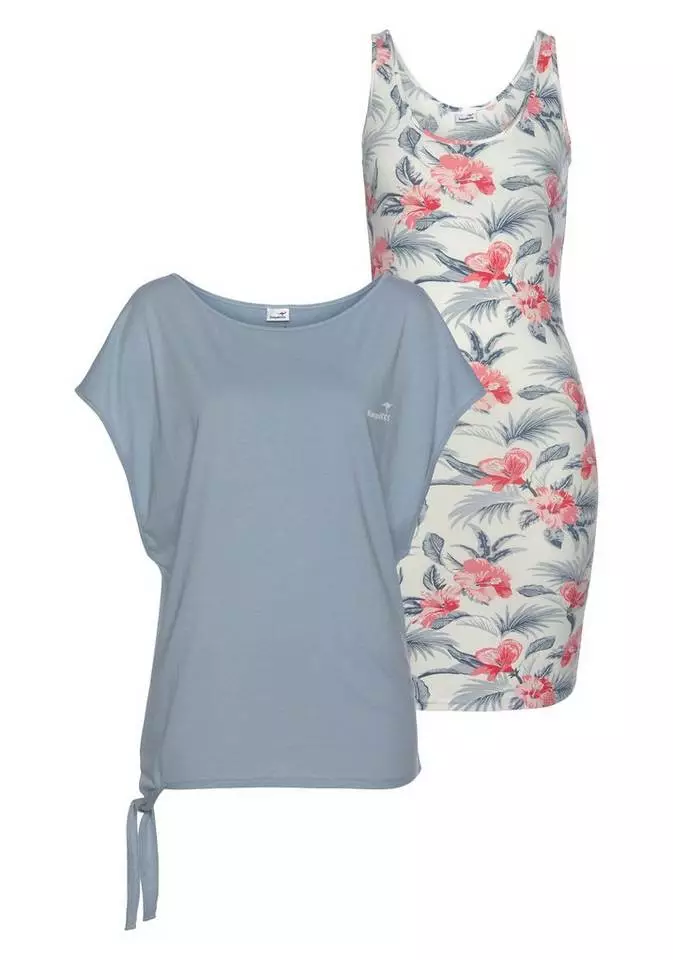 KangaROOS Shirtkleid (2-tlg) mit Rundhalshirt Dusty-blue, Apricot | marine-türkis-geblümt, Anthrazit-meliert 1 KangaROOS Shirtkleid (2-tlg) mit Rundhalshirt Dusty-blue, Apricot | marine-türkis-geblümt, Anthrazit-meliert