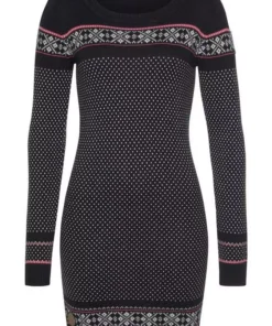 KangaROOS Strickkleid mit Norweger-Muster Schwarz-wei&szlig;, Blau-gemustert, Grau-meliert-gemustert-rosa -KangaROOS Verkaufsladen 69b1ad2e 8233 5bc7 8ccc ccd1d3fefd5d