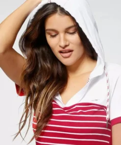 KangaROOS Shirtkleid mit cooler Kapuze Wei&szlig;-marine-gestreift, Schwarz-wei&szlig;-geringelt, Wei&szlig;-rot-geringelt -KangaROOS Verkaufsladen 6b247e07 bb46 5486 8c68 2d6abd9cc7af