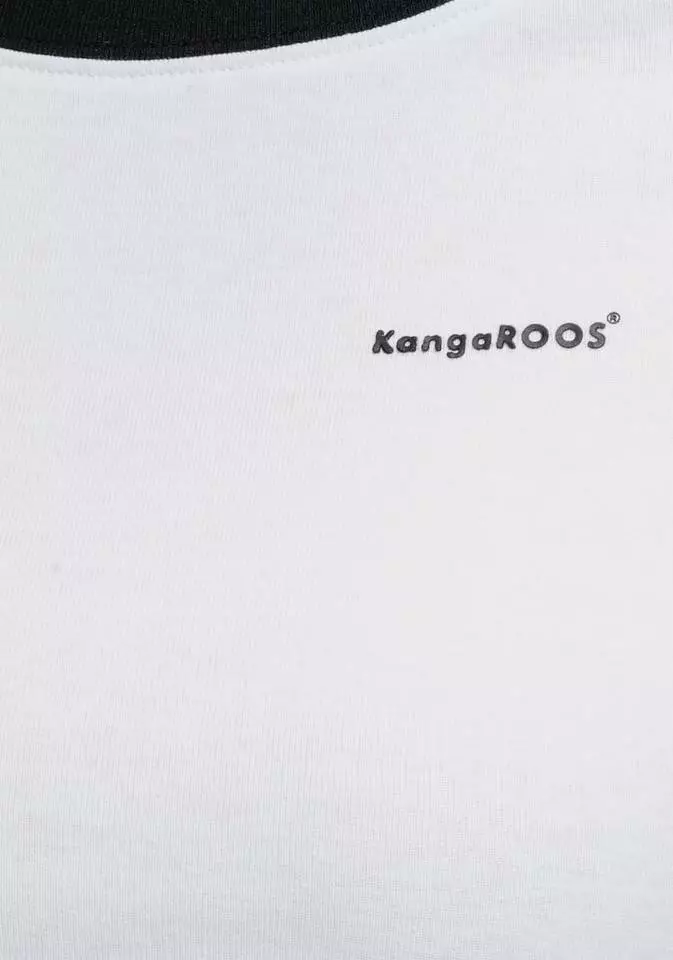 KangaROOS Langarmshirt im modischem Uni-Streifen-Mix Weiß-schwarz-gestreift, Marine-weiß 6 KangaROOS Langarmshirt im modischem Uni-Streifen-Mix Weiß-schwarz-gestreift, Marine-weiß – Bild 6