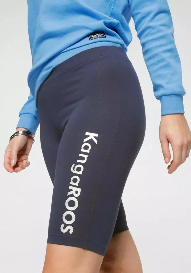 KangaROOS Radlerhose (2-tlg) perfekt kombinierbar mit Kleidern und Röcken Marine-schwarz, Weiß-hellgrau-melange-bedruckt-silberfarben 5 KangaROOS Radlerhose (2-tlg) perfekt kombinierbar mit Kleidern und Röcken Marine-schwarz, Weiß-hellgrau-melange-bedruckt-silberfarben – Bild 5