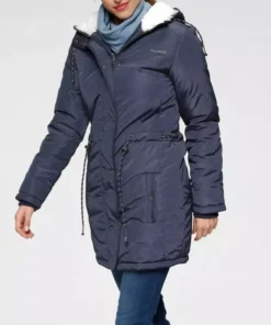 KangaROOS Outdoorjacke mit Teddyfell und Kapuze in uni und bedruckt Taupe-beige-bedruckt, Marine-beige -KangaROOS Verkaufsladen 6e836fb6 7b4c 5000 8663 c27e9a2831cb