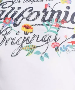 KangaROOS T-Shirt mit blumigen Logodruck im Vintage-Retro-Look - NEUE KOLLEKTION Blau-melange, Wei&szlig; -KangaROOS Verkaufsladen 6f11ec75 e8f9 529f b4e1 ba9c4f6d45a1