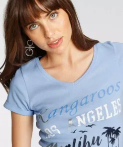 KangaROOS Print-Shirt mit auffälligem Glitzer-Druck Weiß, Schwarz, Hellblau, Marine -KangaROOS Verkaufsladen 723cbd4b 24ae 5367 a55f 8c1580018e56