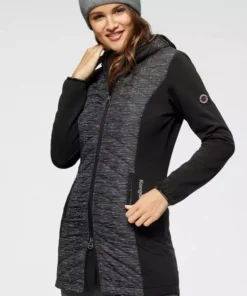 KangaROOS Langjacke mit bedrucktem wattiertem Einsatz vorn Marine, Schwarz, Blau-grau