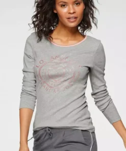 KangaROOS Rundhalsshirt mit großem Logodruck im Collage-Look Hellgrau-meliert, Wei&szlig; -KangaROOS Verkaufsladen 72bbe2f4 4751 5f3e b4b1 0a9a2ec22454