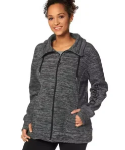 KangaROOS Fleecejacke »FLEECEJACKE« Große Größen Marine (Fleecejacke aus nachhaltigem Material), Anthrazit (Fleecejacke aus nachhaltigem Material), Anthrazit, Marine