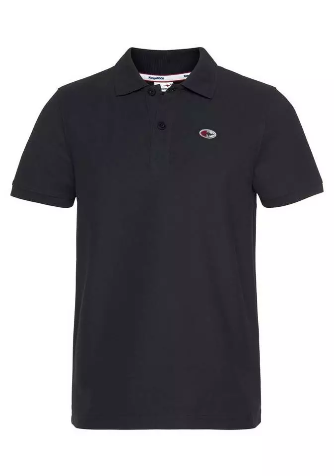 KangaROOS Poloshirt unifarben Royalblau, Khaki, Rot, Marine 4 KangaROOS Poloshirt unifarben Royalblau, Khaki, Rot, Marine – Bild 4