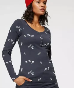 KangaROOS Langarmshirt mit modischem Vögel-Allover-Druck und Knopfleiste Weiß, Marine 14 KangaROOS Langarmshirt mit modischem Vögel-Allover-Druck und Knopfleiste Weiß, Marine -KangaROOS Verkaufsladen 76173122 2795 50b5 a125 5f4d3a2db0b2