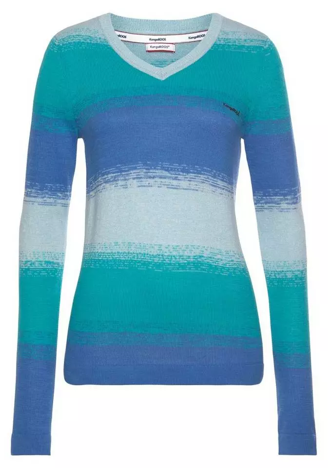 KangaROOS V-Ausschnitt-Pullover in modischem Melange Strick 5 KangaROOS V-Ausschnitt-Pullover in modischem Melange Strick – Bild 5