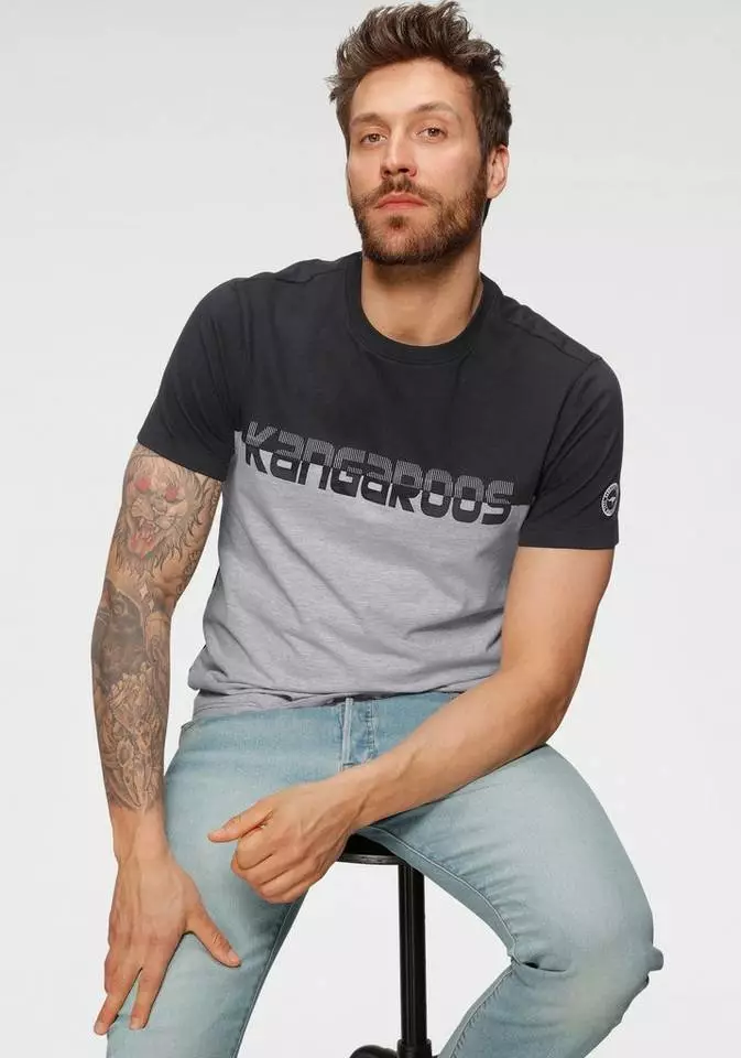 KangaROOS Rundhalsshirt mit Logofrontprint 1 KangaROOS Rundhalsshirt mit Logofrontprint