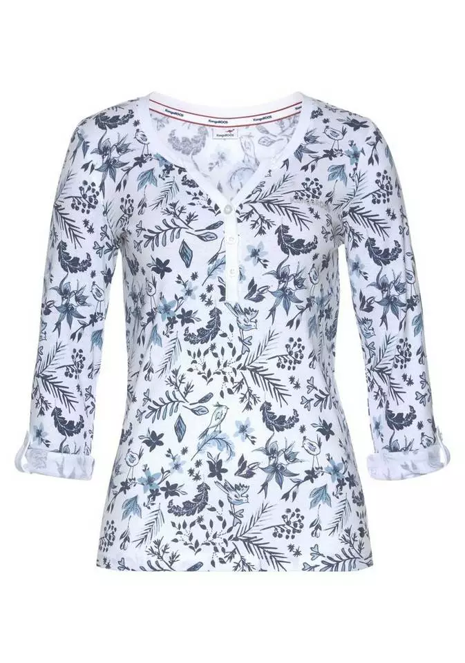 KangaROOS Shirtbluse mit Turn-up Ärmeln und blumigem Allover-Druck - NEUE KOLLEKTION 4 KangaROOS Shirtbluse mit Turn-up Ärmeln und blumigem Allover-Druck - NEUE KOLLEKTION – Bild 4