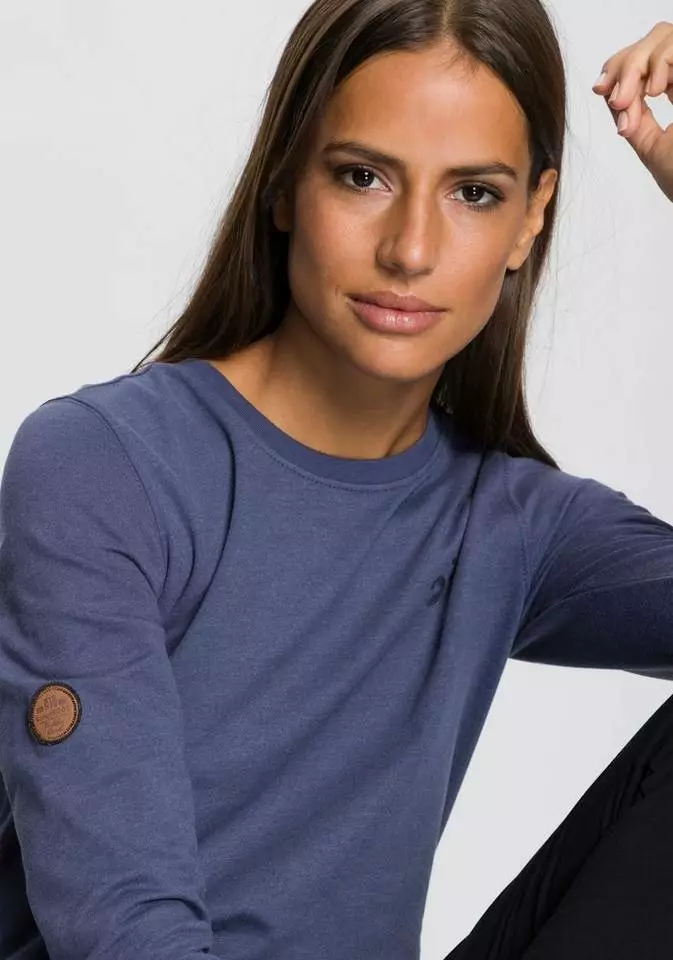 KangaROOS Longsweatshirt mit silver-foil-logo-print auf der Brust - NEUE KOLLEKTION Schwarz, Blau-meliert, Mauve-meliert 3 KangaROOS Longsweatshirt mit silver-foil-logo-print auf der Brust - NEUE KOLLEKTION Schwarz, Blau-meliert, Mauve-meliert – Bild 3