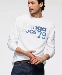 KangaROOS Langarmshirt mit Logofrontprint
