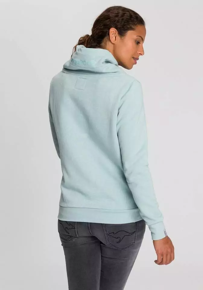 KangaROOS Sweatshirt mit hohem Stehkragen Anthrazit-meliert, Rosa-meliert, Mint-grau-meliert 2 KangaROOS Sweatshirt mit hohem Stehkragen Anthrazit-meliert, Rosa-meliert, Mint-grau-meliert – Bild 2