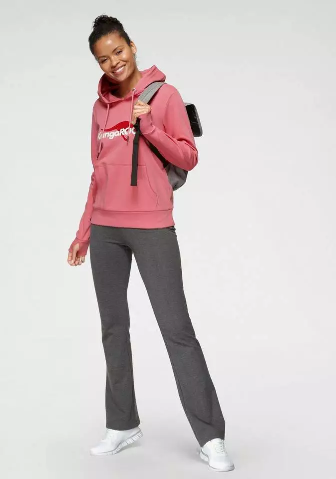 KangaROOS Hoodie mit coolem Logo-Front-Print - NEUE KOLLEKTION Schwarz, Himbeere 8 KangaROOS Hoodie mit coolem Logo-Front-Print - NEUE KOLLEKTION Schwarz, Himbeere – Bild 8