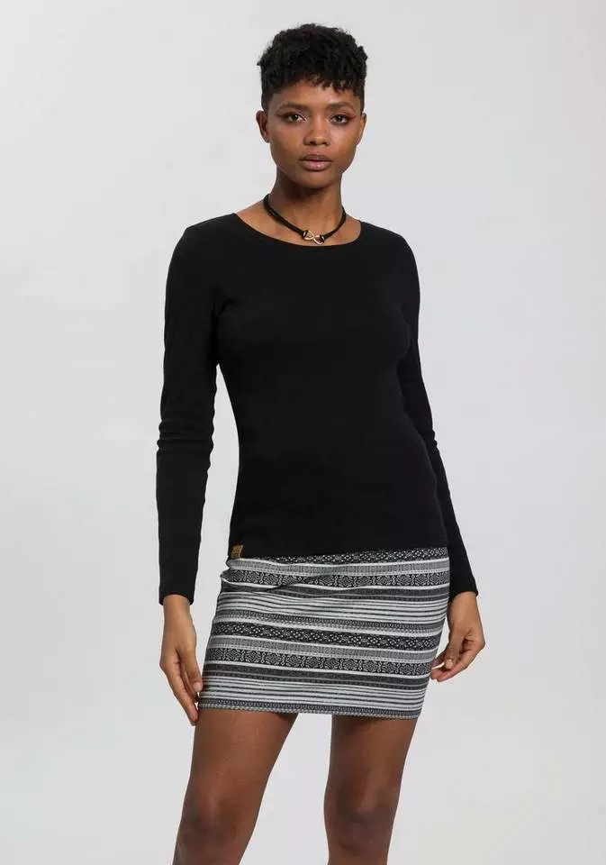 KangaROOS Langarmshirt mit fixierbaren turn-up Ärmel Schwarz, Blau, Weiß 8 KangaROOS Langarmshirt mit fixierbaren turn-up Ärmel Schwarz, Blau, Weiß – Bild 8