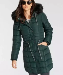 KangaROOS Steppjacke mit kuscheligem, abnehmbarem Fellimitat-Kragen an der Kapuze Graublau, Grün, Schwarz, Rosa -KangaROOS Verkaufsladen 81c84151 901a 595d a569 440a98f1422e