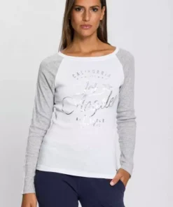 KangaROOS Longsleeve mit Metallic-Print vorne Marine-blau, Schwarz-grau-meliert, Wei&szlig;-hellgrau-meliert, Beere -KangaROOS Verkaufsladen 82249940 ee35 5cb1 97a8 c5e346b6242b