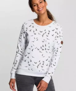 KangaROOS Sweatshirt mit modischem Minimal-Allover-Print Mittelblau, Schwarz, Himbeere, Marine -KangaROOS Verkaufsladen 8353b00a 90fa 5754 bc28 bf03831f78bc