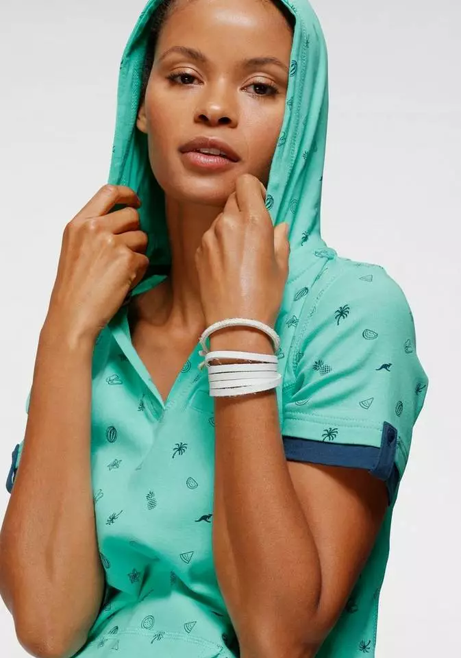 KangaROOS Jerseykleid mit maritimen Anker-Alloverprint Marine, Beere-meliert, Türkis 4 KangaROOS Jerseykleid mit maritimen Anker-Alloverprint Marine, Beere-meliert, Türkis – Bild 4