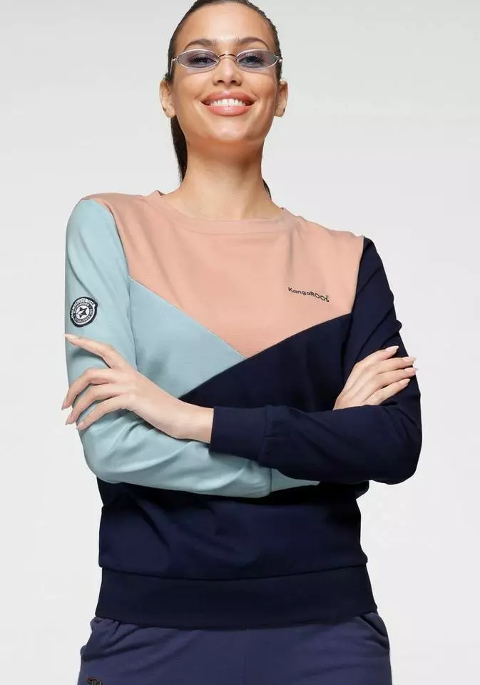 KangaROOS Sweatshirt mit asymetrischem Colour-Blocking - NEUE KOLLEKTION 2 KangaROOS Sweatshirt mit asymetrischem Colour-Blocking - NEUE KOLLEKTION – Bild 2