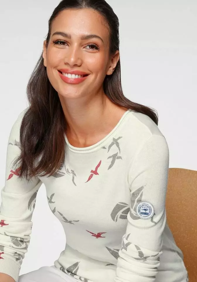 KangaROOS Strickpullover mit tollem maritimen Muster Dunkelblau-gemustert, Grau-gemustert 4 KangaROOS Strickpullover mit tollem maritimen Muster Dunkelblau-gemustert, Grau-gemustert – Bild 4