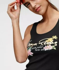 KangaROOS Tanktop mit femininem Frontdruck Hellgrau-meliert, Marine, Schwarz-bedruckt, Apricot -KangaROOS Verkaufsladen 87ed8982 23dc 52b1 a8f1 7f0ed7bac7b6