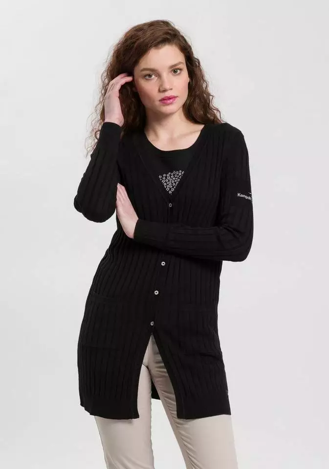 KangaROOS Sweatjacke NEUE KOLLEKTION Schwarz, Sand 1 KangaROOS Sweatjacke NEUE KOLLEKTION Schwarz, Sand