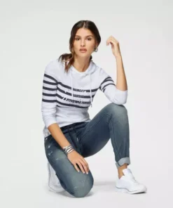 KangaROOS Kapuzenshirt mit goldschimmerndem Metallic-Print im Collage-Style Wei&szlig;-marine, Schwarz-wei&szlig; -KangaROOS Verkaufsladen 8a5541c5 6119 546e 829b 169ef72efc27