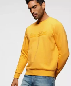 KangaROOS Sweatshirt mit großem Logofrontprint Bordeaux, Blau, Gelb