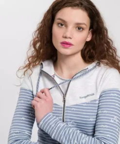 KangaROOS Kapuzensweatjacke mit Colourblocking im Uni-Alloverdruck-Mix - NEUE KOLLEKTION Ecru-meliert, Blau, Marine-rosa -KangaROOS Verkaufsladen 8c4cdc1e a6d2 5601 8d57 8aae72c989da