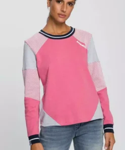 KangaROOS Sweatshirt im Colorblocking-Design mit Pünktchen Rosa-weiß-hellgrau-bedruckt, Schwarz-hellgrau-meliert, Himbeere-meliert, Marine-hellblau -KangaROOS Verkaufsladen 8ea268de 9dd9 5575 ae65 19a619ae5d09