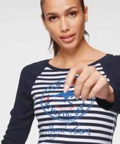 KangaROOS Langarmshirt mit großem Retro Label-Druck und Raglanärmeln - NEUE KOLLEKTION Schwarz-grau, Marine-weiß, Himbeere-weiß -KangaROOS Verkaufsladen 90e51f38 4344 545e 821d b3ce8a56181d