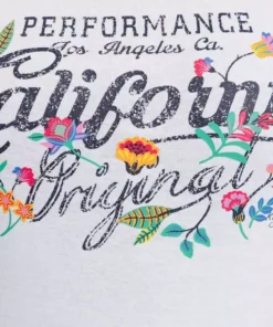 KangaROOS T-Shirt mit blumigen Logodruck im Vintage-Retro-Look - NEUE KOLLEKTION Blau-melange, Wei&szlig; -KangaROOS Verkaufsladen 947251ac f956 5c70 897e bb32eb20f8fb